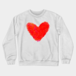 Red Heart Minimalist valentines day Crewneck Sweatshirt